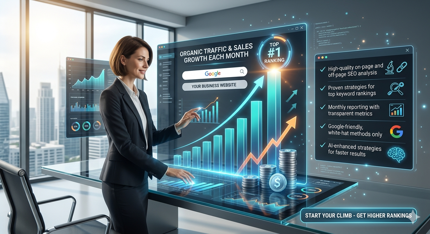 Higher rankings and higher returns — SEO results that grow your traffic and revenue